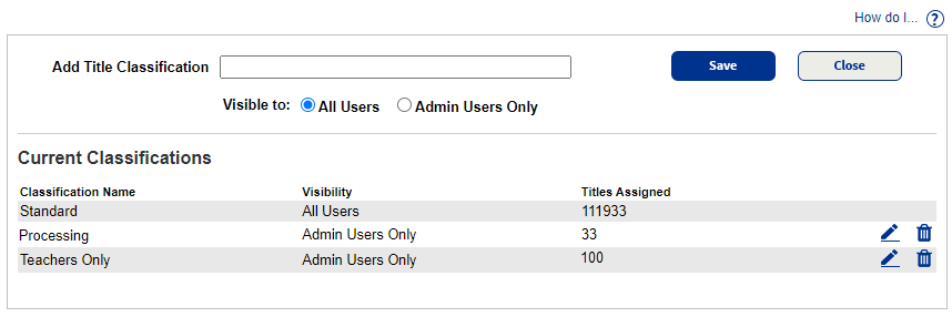 Add Title Classification